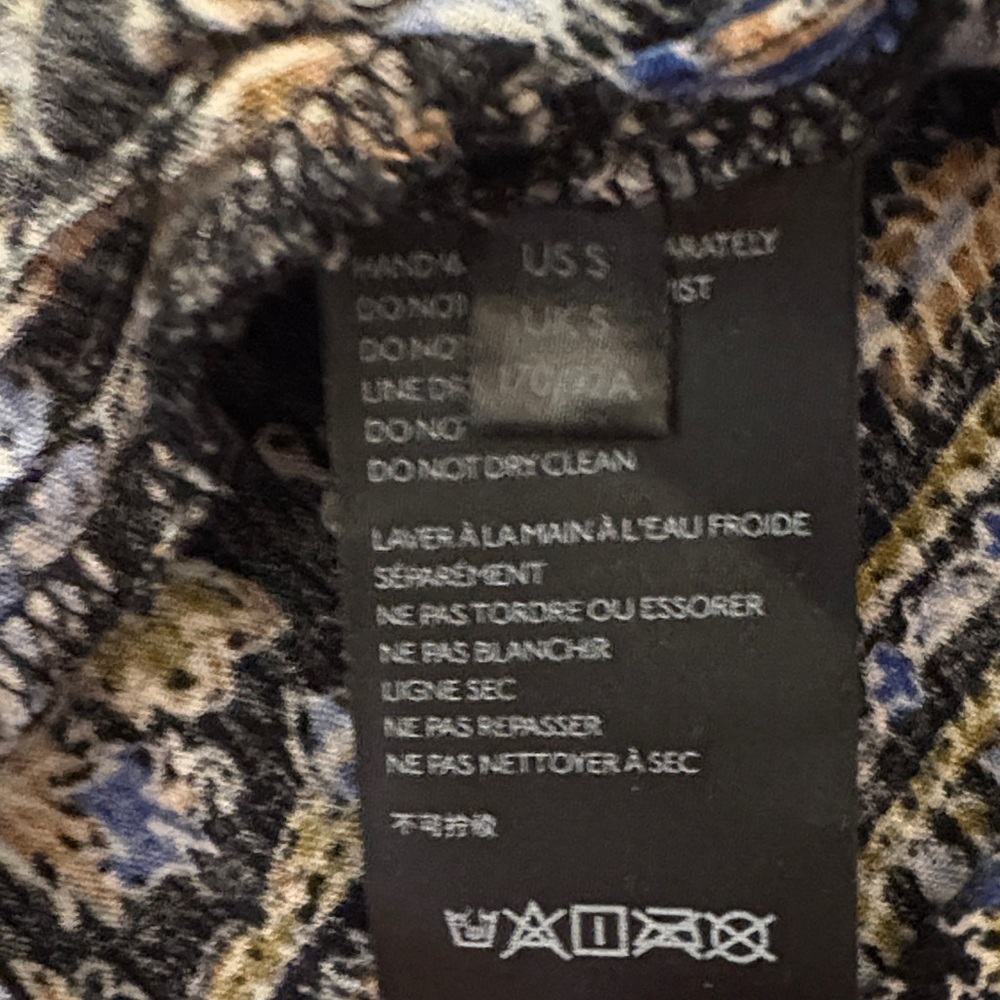Free People Black and Blue Patterned Blouse - Picture 9 of 16